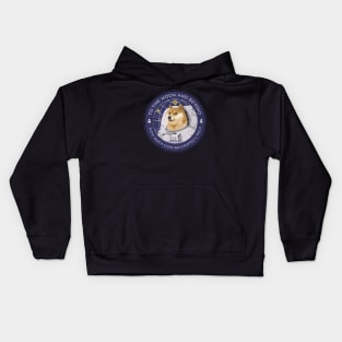 Dogecoin To the Moon (Badge) Kids Hoodie